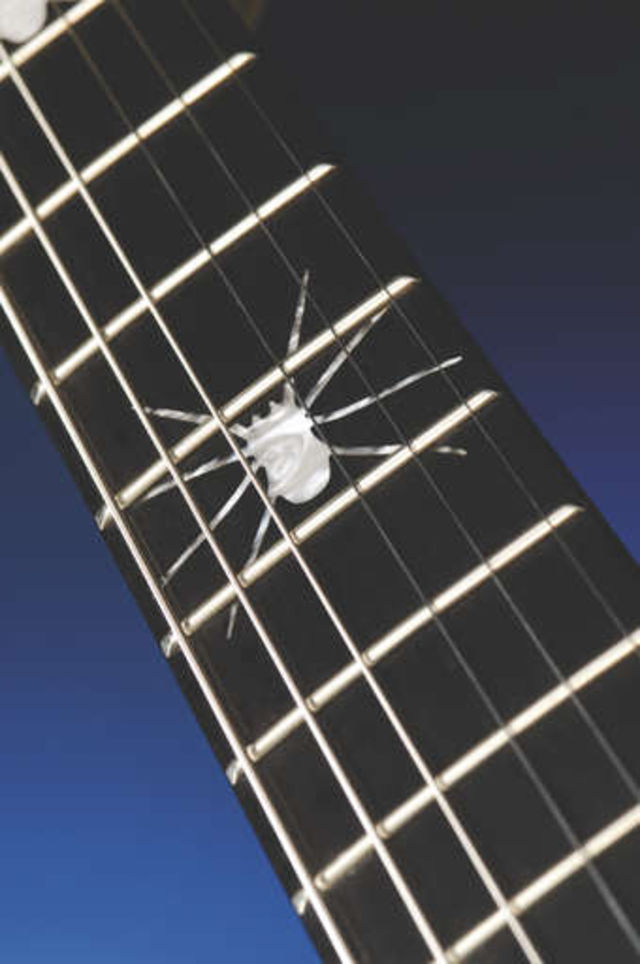 blank The spider inlays look cool, but the fingerboard is poorly finished